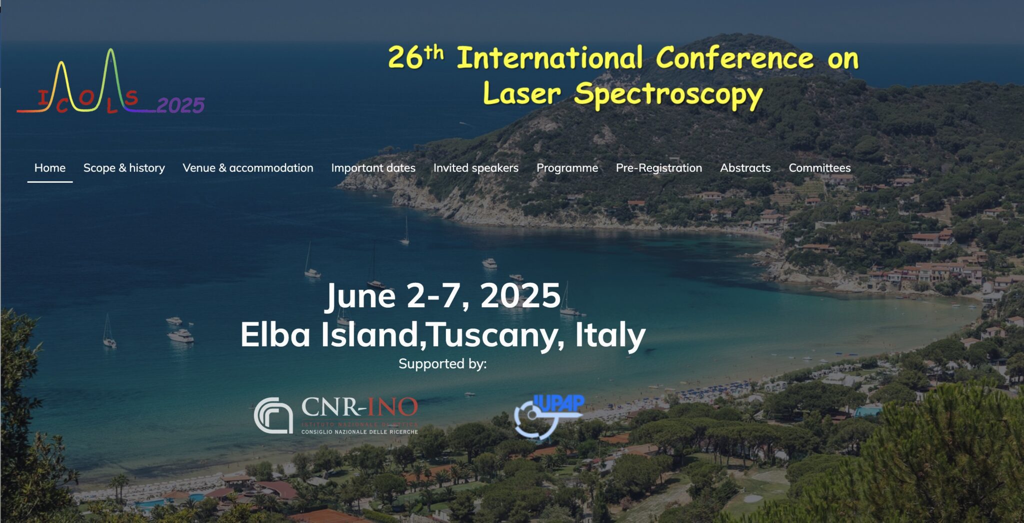 26th International Conference on Laser Spectroscopy (ICOLS 2025) - IYQ 2025