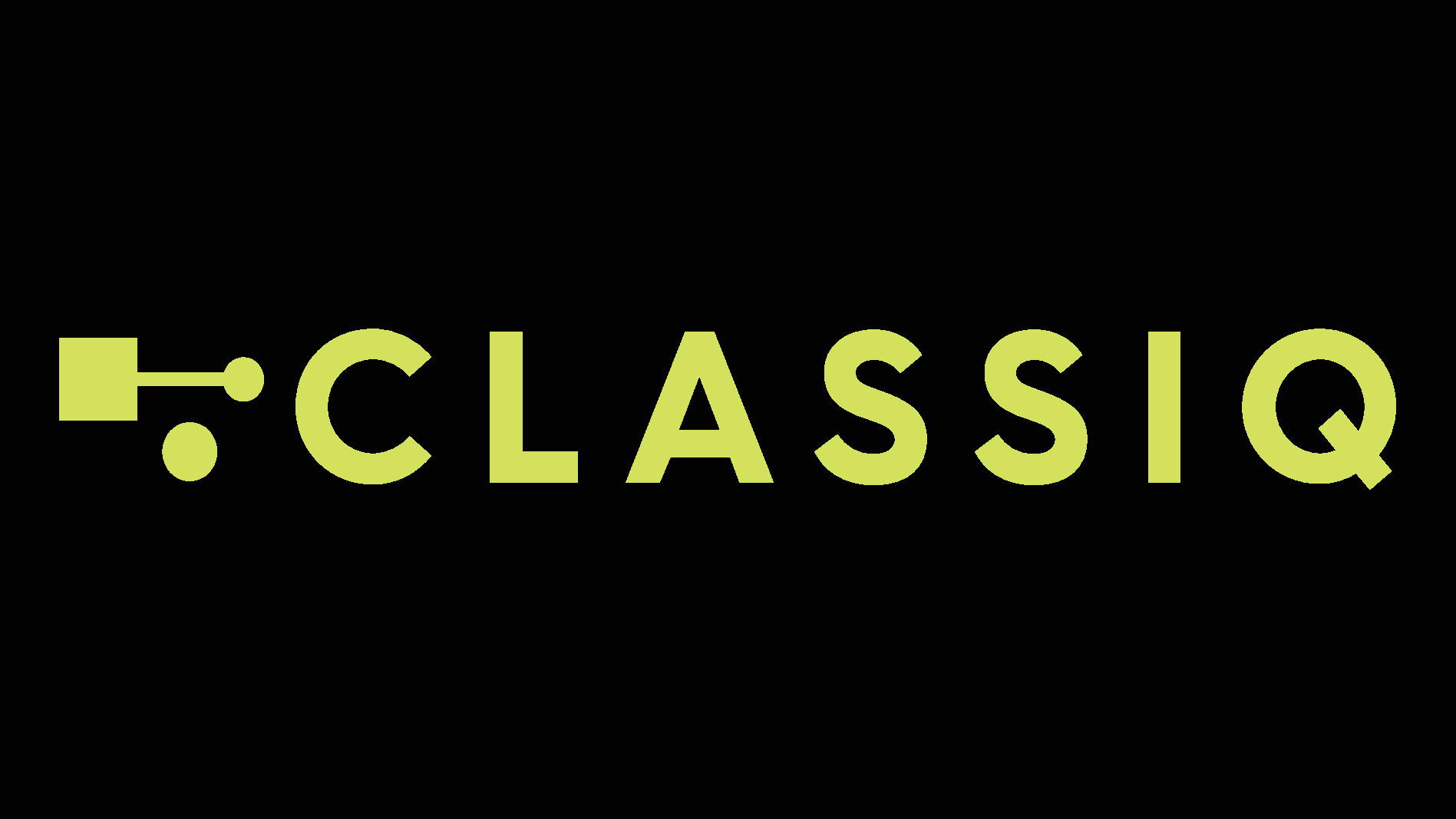 Classiq Logo Green on Black background EPS format